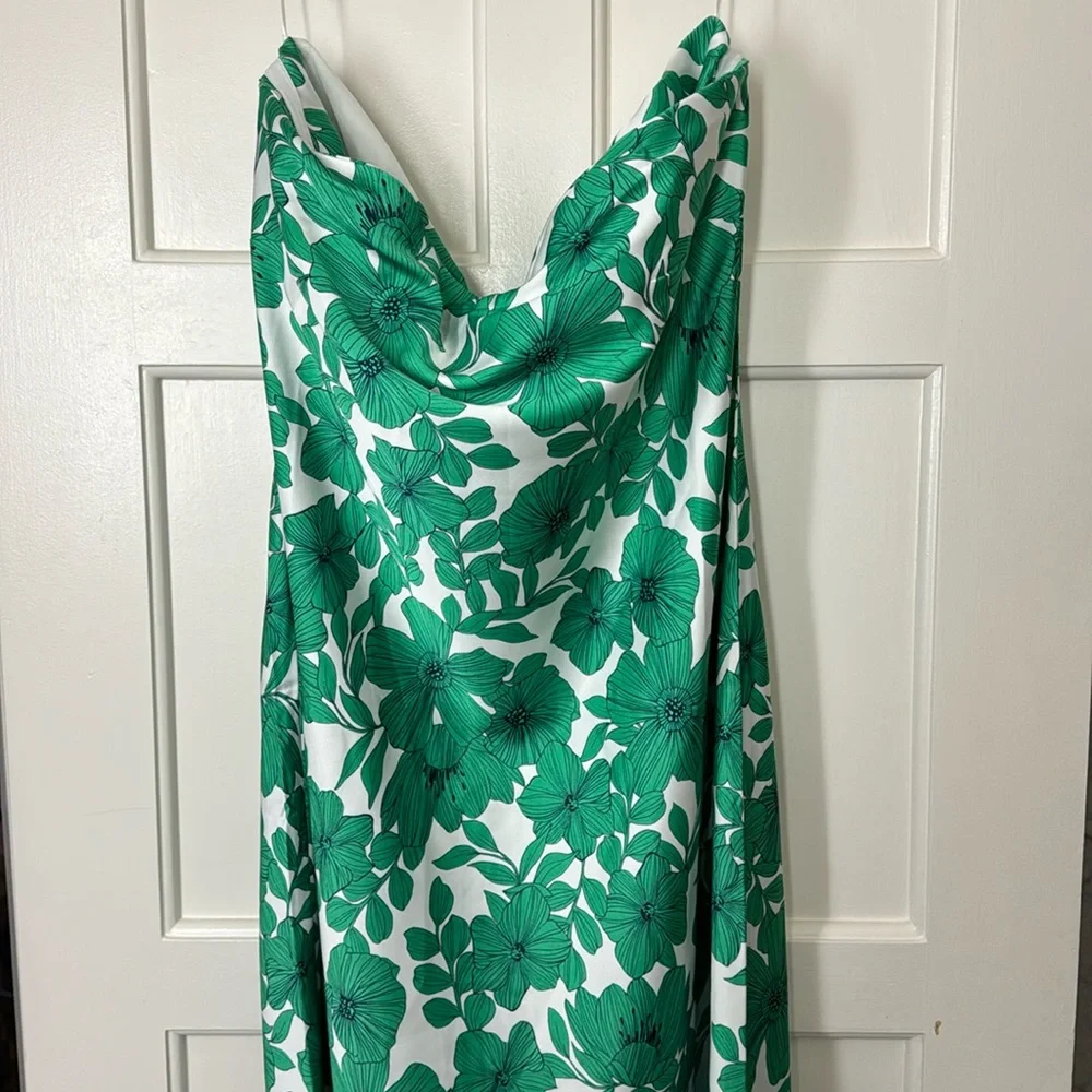 J.Crew Collection strapless slip dress in greenhouse floral print BU272